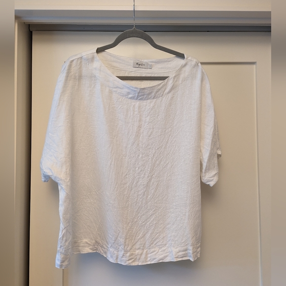 Magic Linen Tops - Magic Linen boat neck blouse size XL